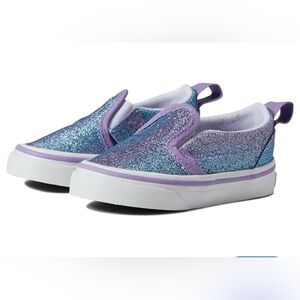 Vans Glitter Fairy Purple Ombré Youth Kids Toddler 7 Classic Slip On Sneakers